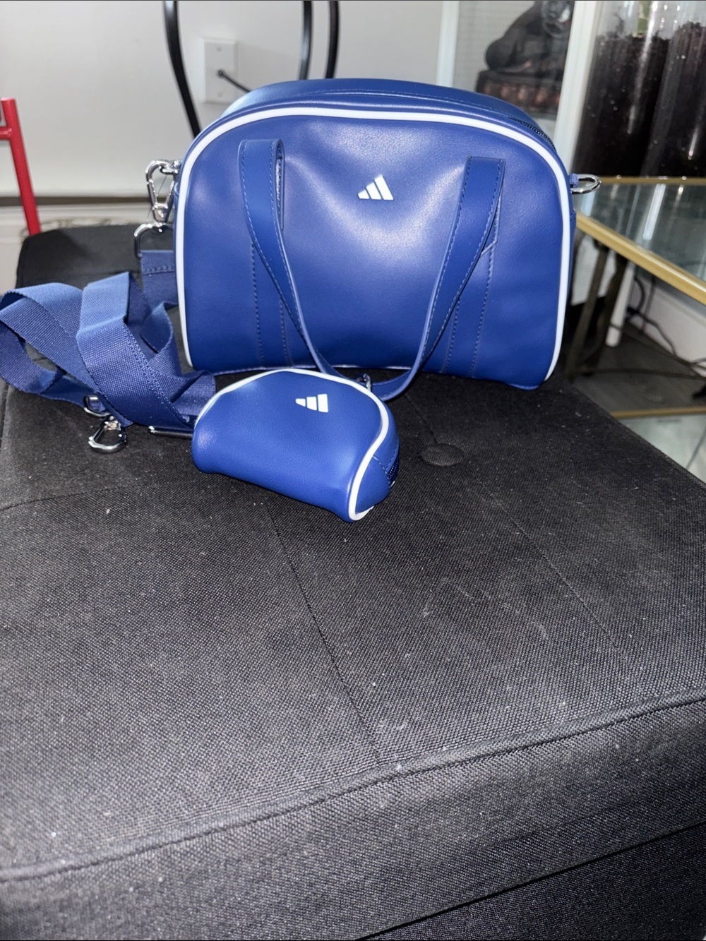 adidas Royal Blue Mini Crossbody Bag with Removable Pouch